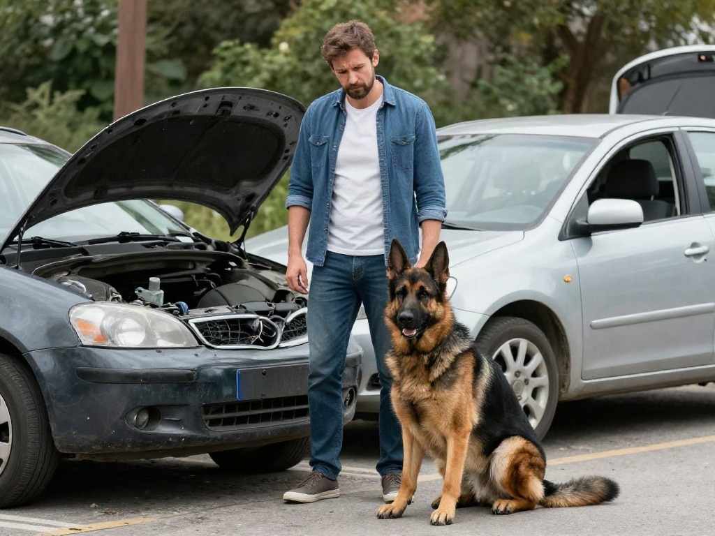 Hund verursacht Verkehrsunfall