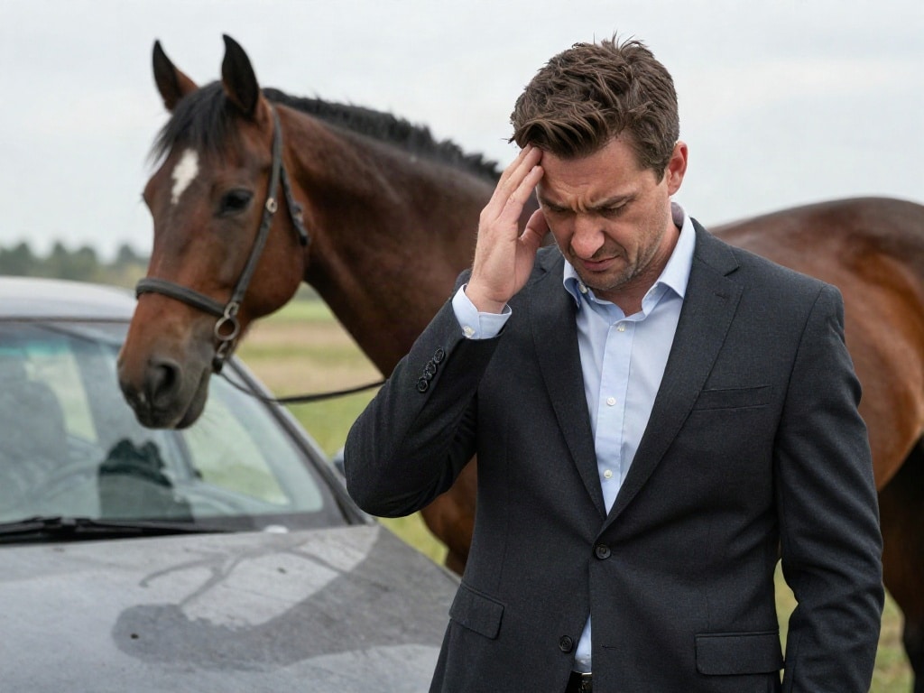Pferd verursacht Verkehrsunfall